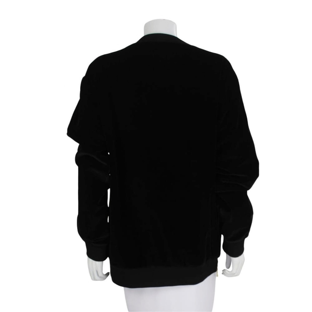Dolce and Gabbana  Black Velvet Royal Fox Sweatshirt   IT 52 - Picture 4 of 9